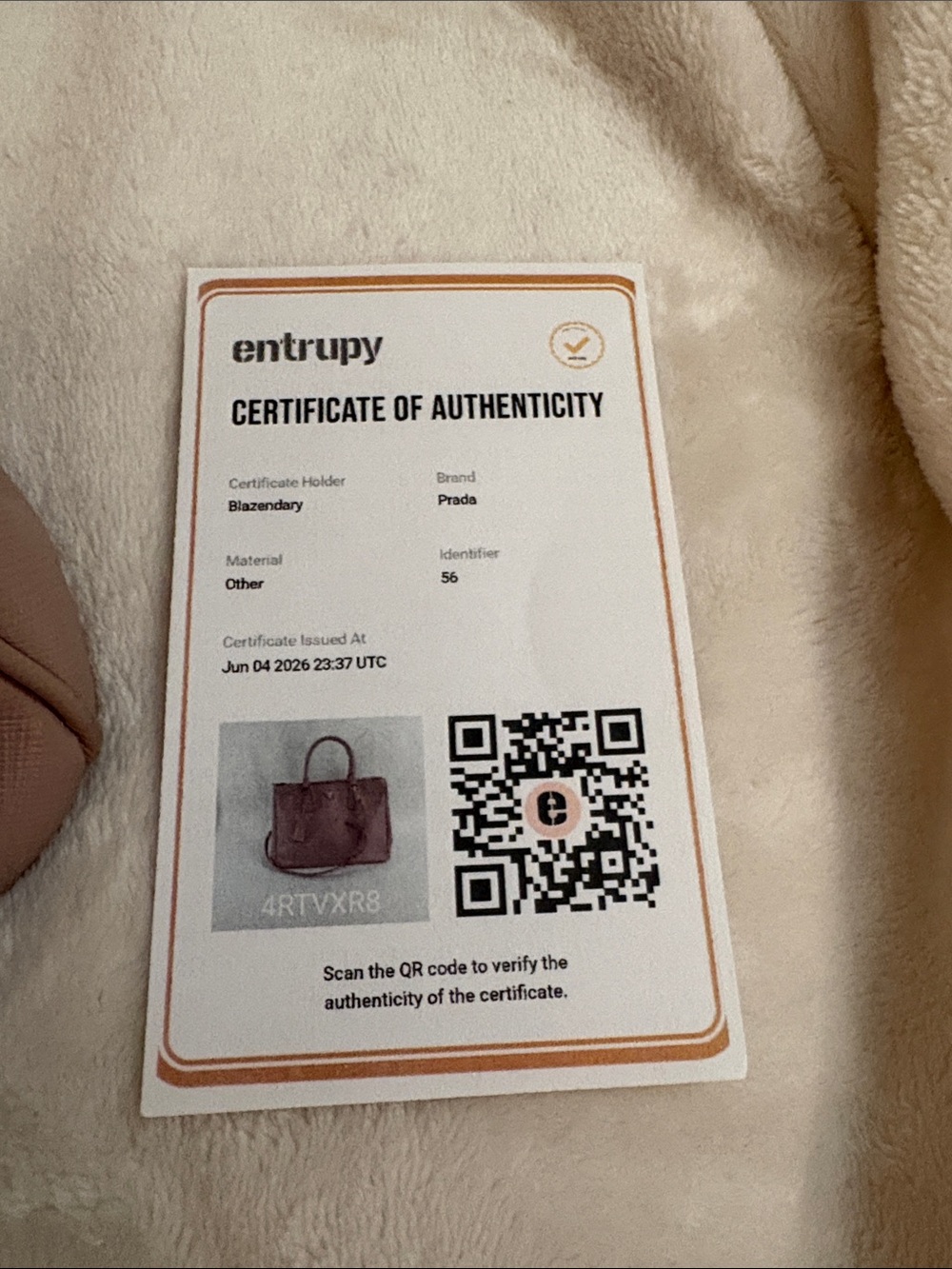 Prada Blush Pink Saffiano Double-Zip galleria with crossbody strap. COA - Picture 14 of 15